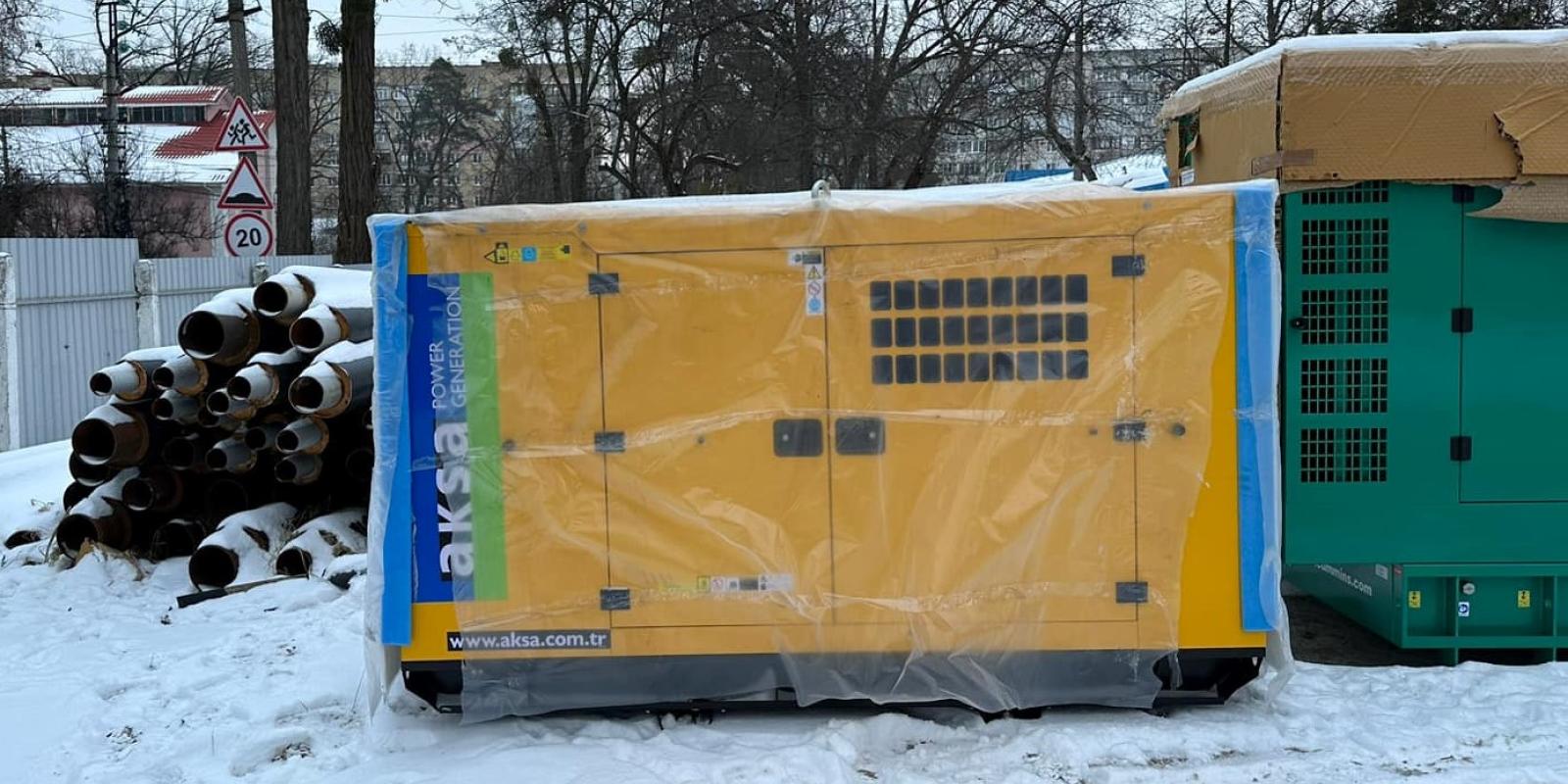 Ірпінська громада отримала потужні генератори на міські котельні та лікарню