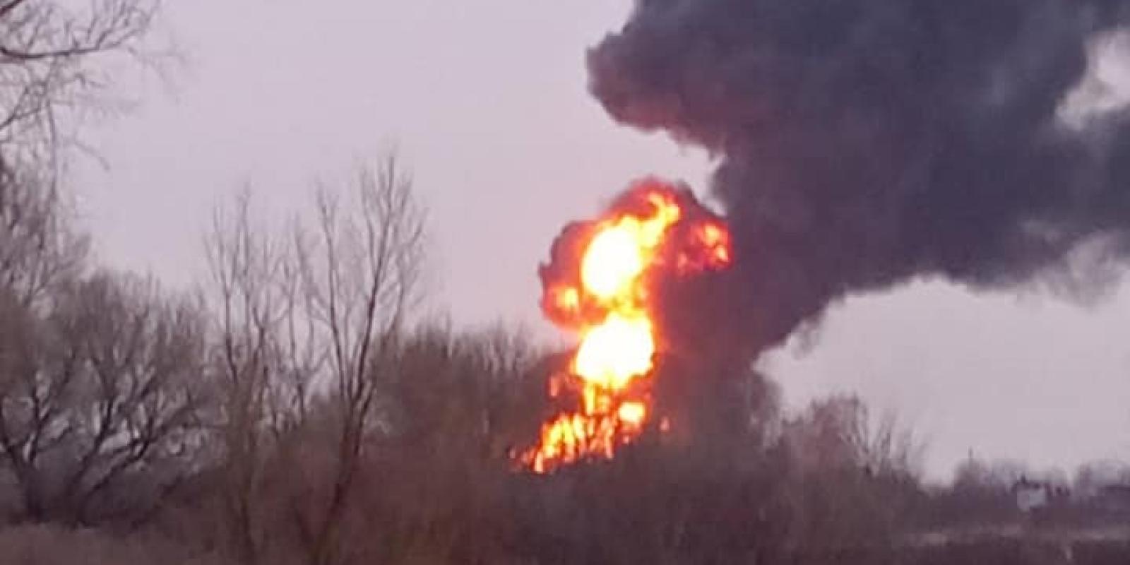 Сильна пожежа на Київщині: рано вранці в Борисполі спалахнула АЗС