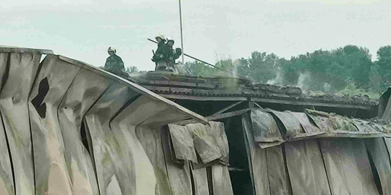 На Київщині горіло промислове підприємство На Київщині горіло промислове підприємство