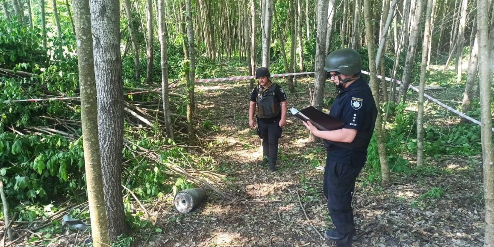 У лісі на Київщині поліція виявила нерозірвану бойову частину «шахеда»