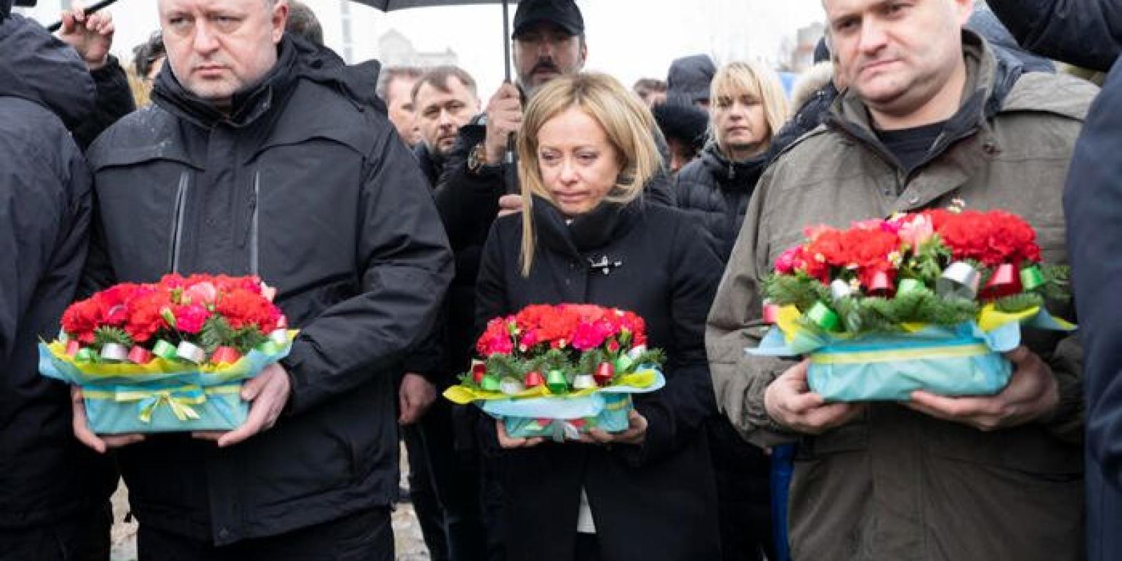 Ми були з вами з самого початку і будемо до кінця: Прем’єр-міністерка Італії відвідала Бучу та Ірпінь