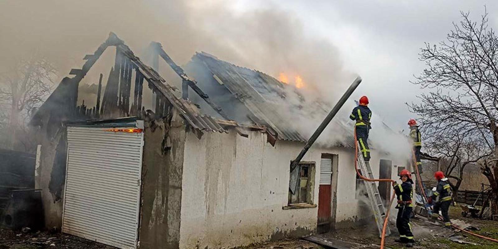 Пожежа в Кагарлику: загорілась господарча будівля