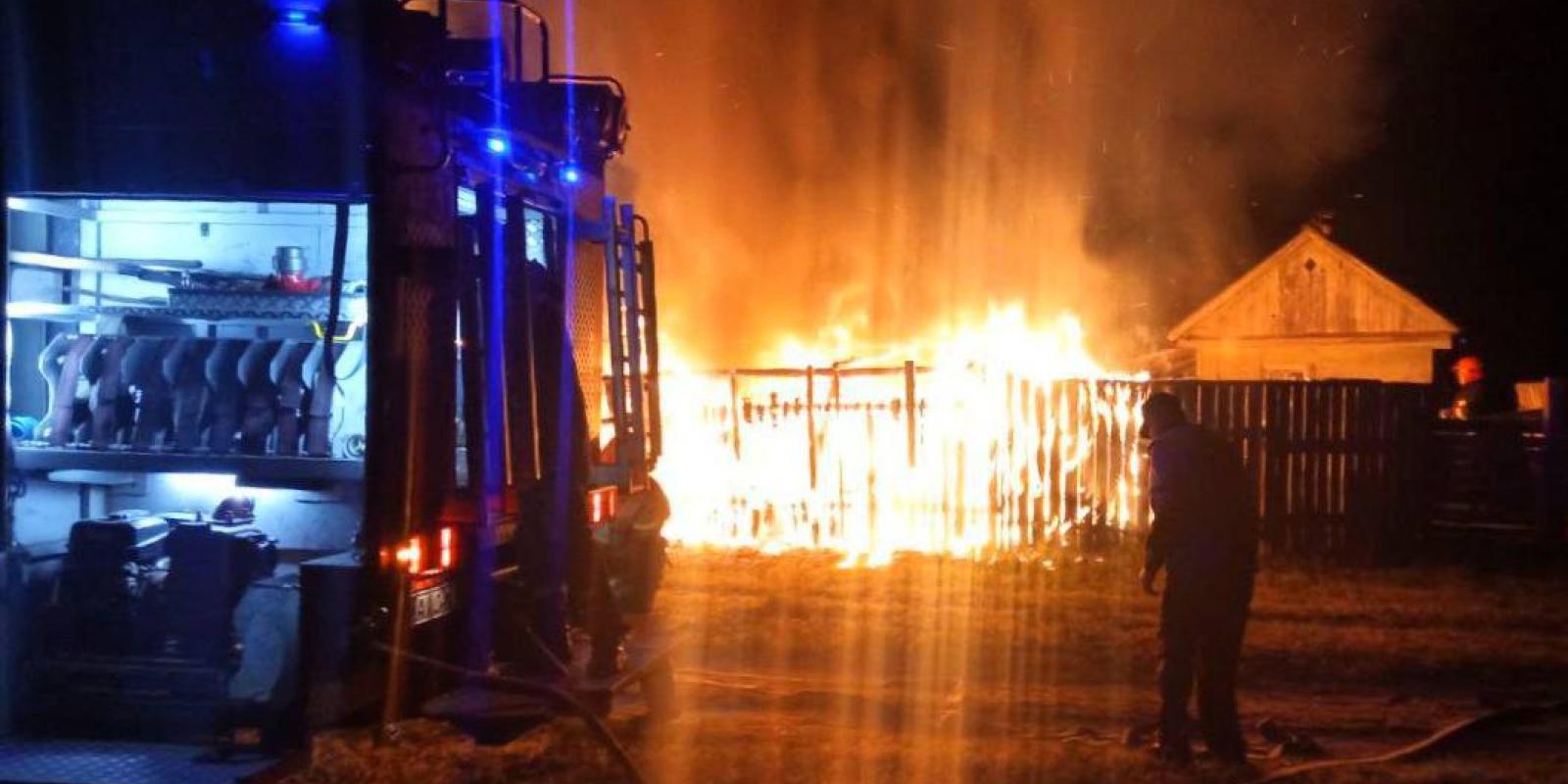 У селі на Київщині сталася пожежа: згоріло дві господарські будівлі